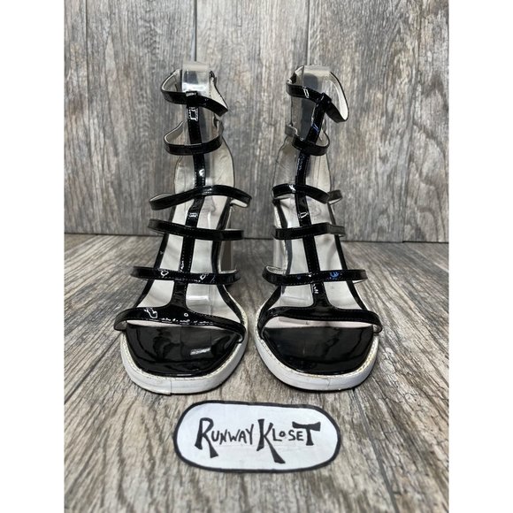 JEFFREY CAMPBELL CALIFORNIA Handmade IBIZA Encased Block Heel Women size 7.5 - Picture 2 of 12